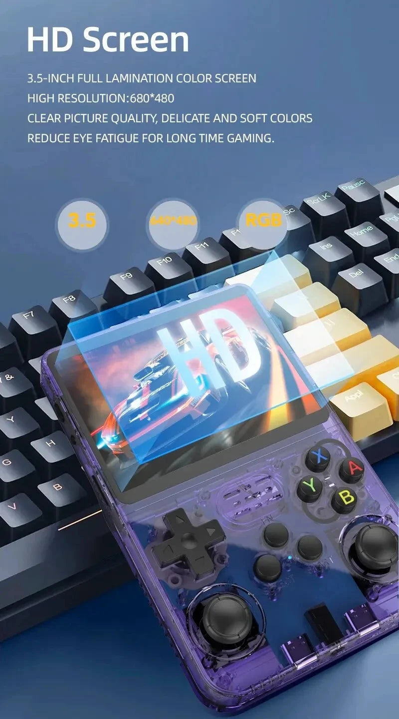 ARKOS R36S Retro Handheld Game Console Linux System 3.5-inch IPS Screen Video Player 64GB/128GB Portable Handheld Game Console